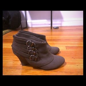 Naughty monkey grey wedges booties. Worn once.